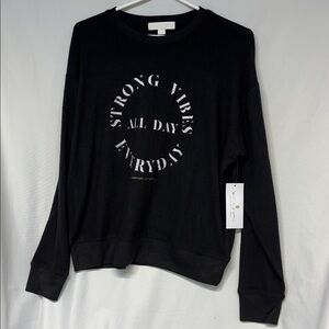 Spiritual Gangster Peace Love & Yoga Strong vibes relaxed savasan sweatshirt M